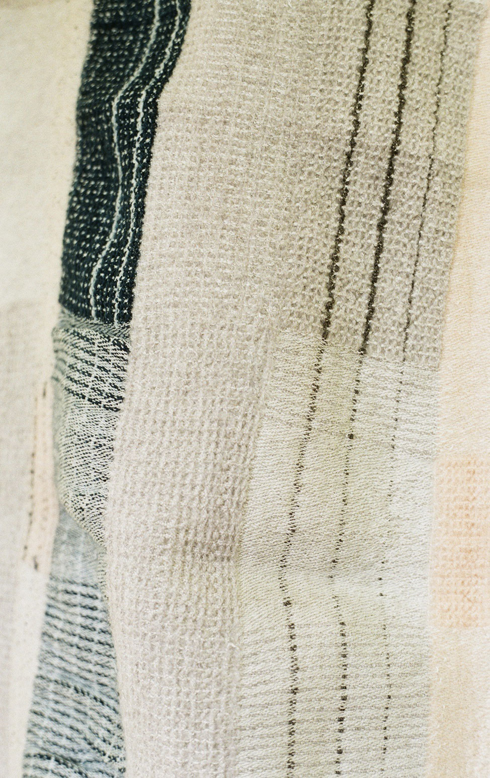 'felted block eloise', silk and merino wool, handwoven