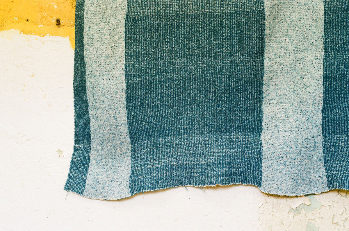 'felted block bethany', silk and merino wool, handwoven