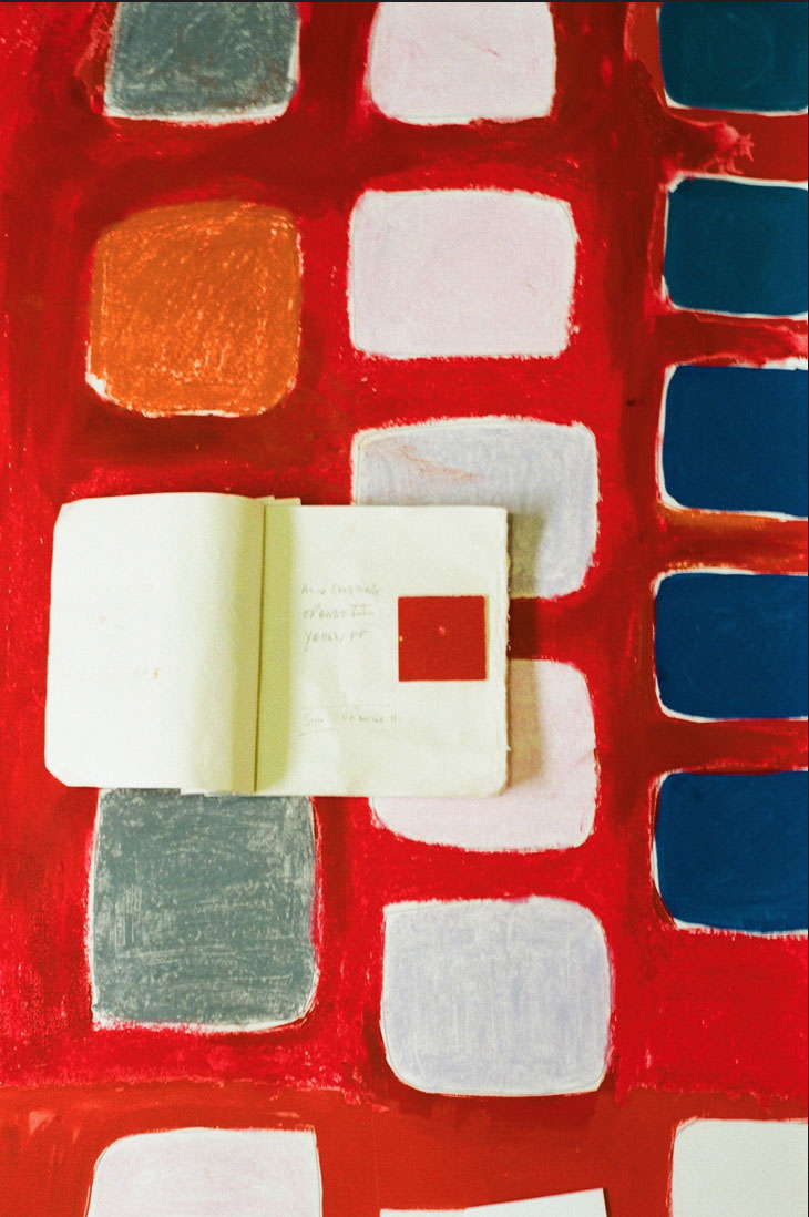 'A series of block', oil bar + gauche, 2016 Copenhagen